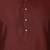red cotton silk kurta with  cuff and fancy buttons