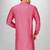 pink cotton silk kurta with  cuff and fancy buttons