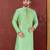 pastel green mulbury  kurta with pattern work&hand work