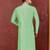 pastel green mulbury  kurta with pattern work&hand work
