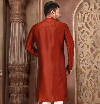 red mulbury  kurta with pattern work&hand work 2