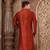 red mulbury  kurta with pattern work&hand work