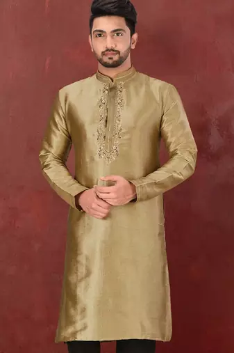 rust mulbury  kurta with pattern work&hand work