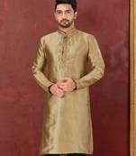 rust mulbury  kurta with pattern work&hand work