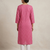Pink printed cotton kurti