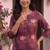 Burgundy printed cotton kurti