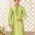 Green mulbury  kurta with pattern work&hand work