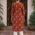 Red printed cotton kurti