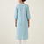 Light blue printed cotton kurti