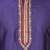 purple cotton silk  kurta with hand work on collor button neck and mohri