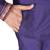 purple cotton silk  kurta with hand work on collor button neck and mohri