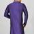 purple cotton silk  kurta with hand work on collor button neck and mohri