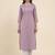 Lavender printed cotton kurti