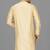 fawn cotton silk   kurta with  hand work on collor button neck and mohri