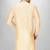 fawn cotton silk   kurta with hand work on collor button neck and mohri