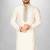 cream cotton silk   kurta with  hand work on collor button neck and mohri