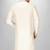 cream cotton silk   kurta with  hand work on collor button neck and mohri