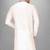 white cotton silk  kurta with  hand work on collor button neck and mohri