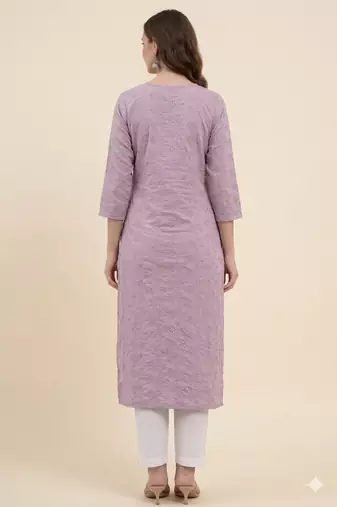 Saka Designs Lavender Printed Cotton Kurti