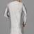grey cotton silk  kurta with  hand work on collor button neck and mohri