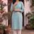 Blue printed cotton kurti