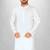 White cotton silk kurta withfancy buttons