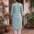 Blue printed cotton kurti