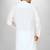 White cotton silk kurta withfancy buttons