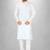 White cotton silk kurta withfancy buttons