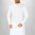 White cotton silk kurta withfancy buttons