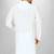 White cotton silk kurta withfancy buttons