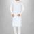 White cotton silk kurta withfancy buttons