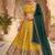 Traditional Mustard Lehenga Choli Set with Festive Dark Green Embroidered Dupatta