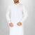 White cotton silk kurta withfancy buttons
