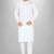 White cotton silk kurta withfancy buttons