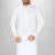 White cotton silk kurta withfancy buttons