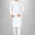 White cotton silk kurta withfancy buttons