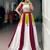Rayon Contrast Panel Lehenga Set with Koti