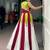 Rayon Contrast Panel Lehenga Set with Koti