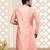 Pink dupion art silk kurta with cotton silk kurta with hand work on collor button neck and mohri