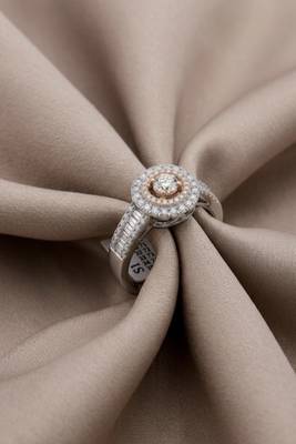 925 sterling silver cubic zirconia round  double halo ring with baguette accent band 2