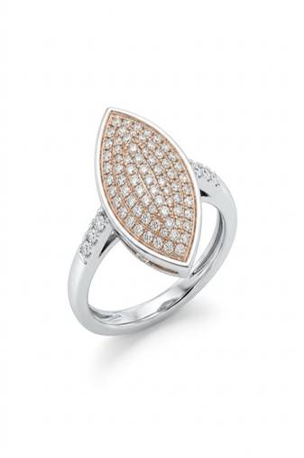 925 sterling silver cubic zirconia marquise-shaped pavé  statement ring