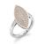 925 sterling silver cubic zirconia marquise-shaped pavé  statement ring