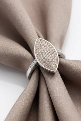 925 sterling silver cubic zirconia marquise-shaped pavé  statement ring 2