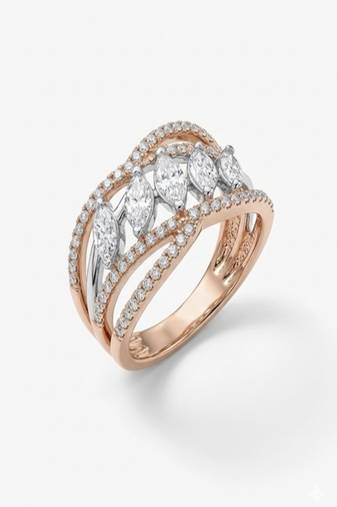 925 sterling silver cubic zirconia marquise cut cz crossover ring