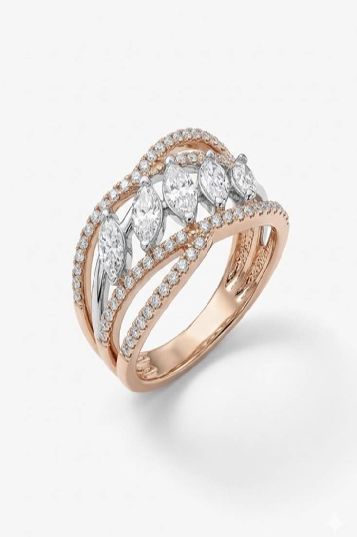 925 sterling silver cubic zirconia marquise cut cz crossover ring