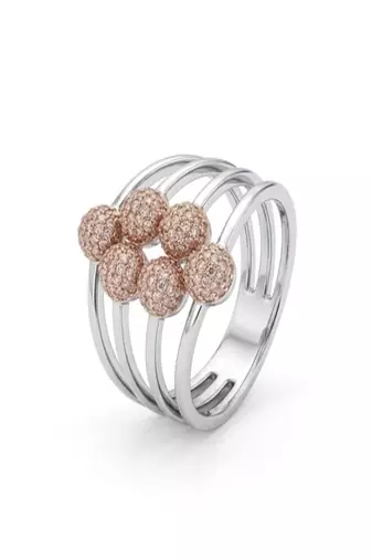 925 sterling silver cubic zirconia bubble cluster cz ring