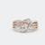 925 sterling silver cubic zirconia three-stone cz crossover ring with pavé bands