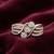 925 sterling silver cubic zirconia three-stone cz crossover ring with pavé bands