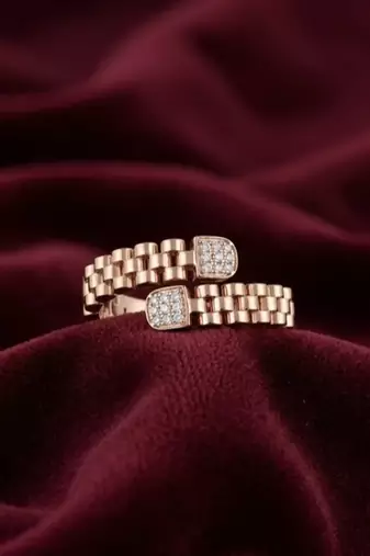 925 sterling silver cubic zirconia chain link cz ring